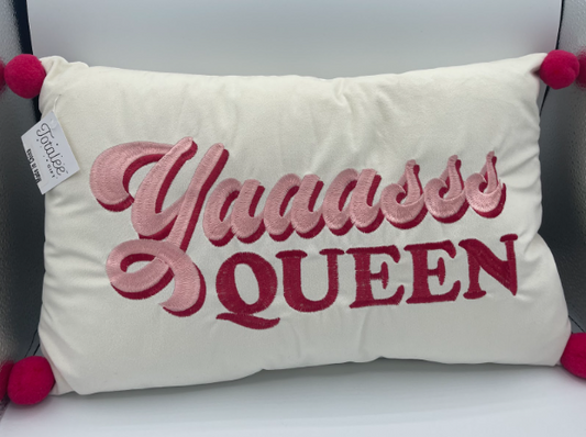 Yaaasss Queen Throw Pillow